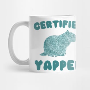 Certified Yapper Shirt, Y2K Iconic Funny Capybara Meme Mug